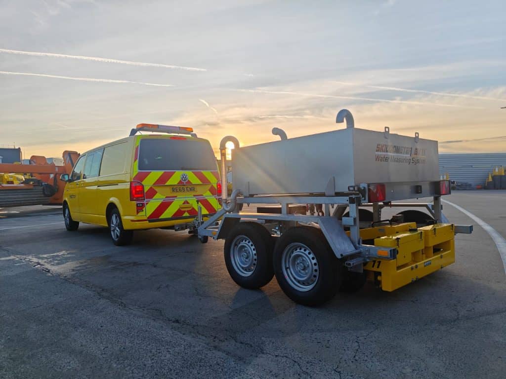 Skiddometer BV11 runway friction tester at Heathrow airport