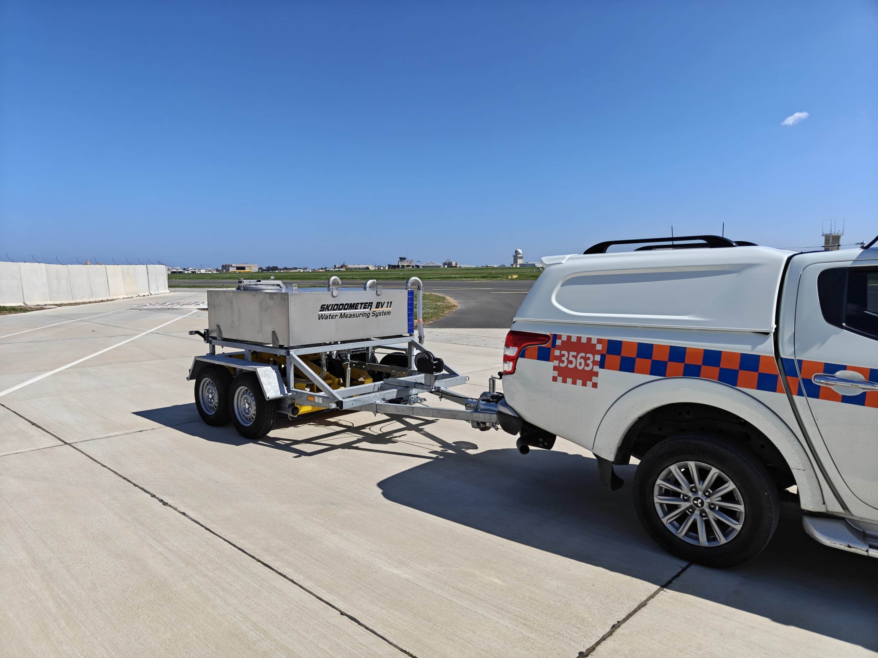 Friction tester Skiddometer BV11 and WMS at Malta Airport